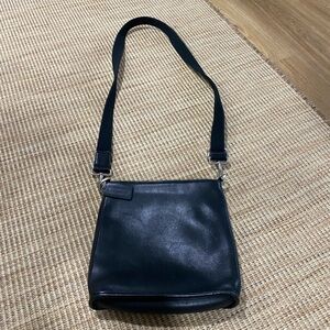 Coach Black Leather Crossbody Bag with Adjustable Strap